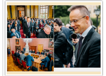 GALERIE. Ministru Szíjjártó la Oradea: Ungaria vrea să ceară Comisiei Europene să redeschidă dosarul aderării României la Schengen