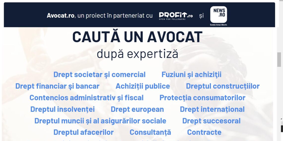 A fost lansată o nouă platformă online a avocaților din România