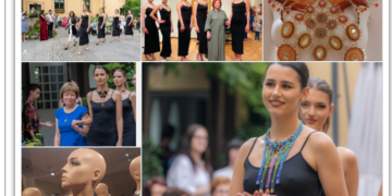 GALERIE. Defilare de poveste, bijuterii spectaculoase. Coiful cu care o orădeancă a cucerit America, etalat la Art Jewelry Festival