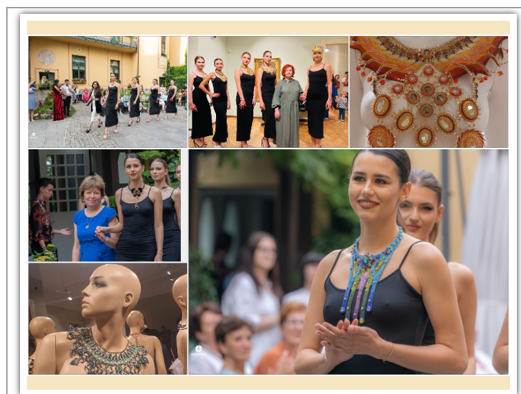 GALERIE. Defilare de poveste, bijuterii spectaculoase. Coiful cu care o orădeancă a cucerit America, etalat la Art Jewelry Festival