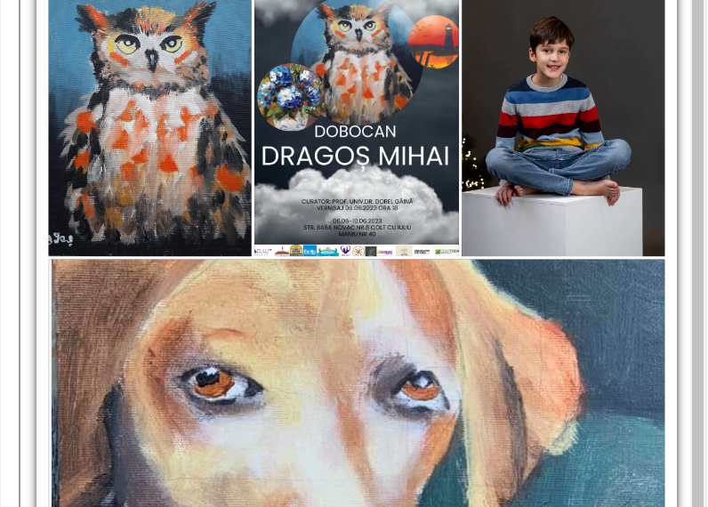 Dragoș Dobocan, copilul de 10 ani din Oradea, aflat la a patra expoziție personală