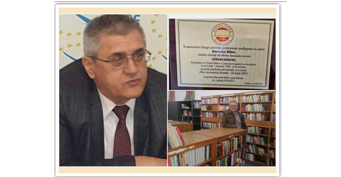 GALERIE. Avocatul cu poziție de demnitar, care vrea să deschidă  un muzeu al cărții și tiparului, premiat. El îi asigură pe avocații din Bihor din 1999