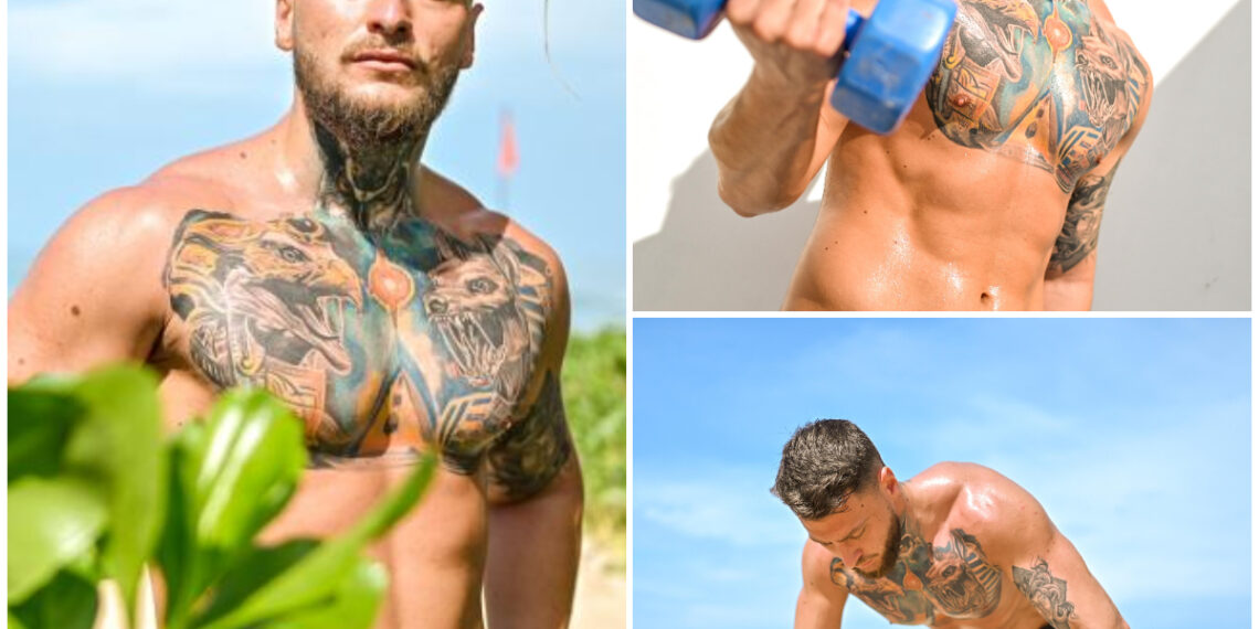 GALERIE. Orădeanul-ispită de pe Insula Iubirii și-a dorit să devină polițist. Tatujul de pe gât ascunde o traumă