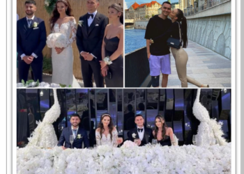 GALERIE/VIDEO. Vedeta FCSB născută la Cociuba Mare, Adrian Șut, s-a căsătorit