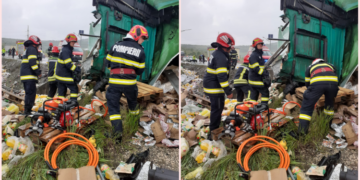 Un bihorean a murit după ce tirul pe care-l conducea s-a răsturnat