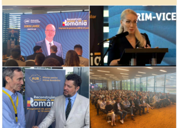 GALERIE/VIDEO. Programul AUR de reconstrucție a României, prezentat la Oradea: Introducerea Curților cu Juri, Programul Domnul Trandafir în Educație, Ana Aslan în Sănătate