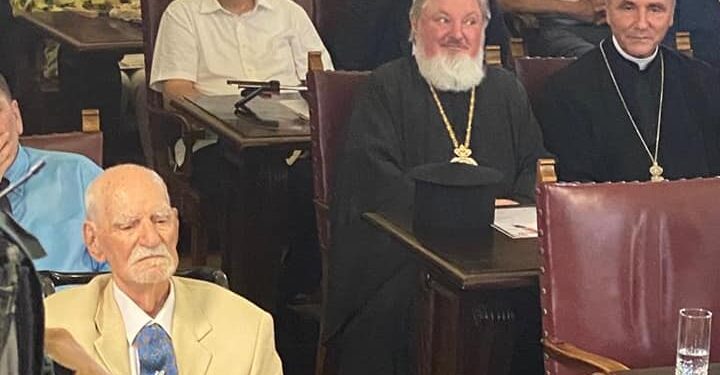 GALERIE. Episcopul Virgil Bercea la aniversarea a 100 de ani a boierului spiritului Constantin Bălăceanu Stolnici