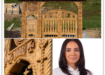 Cu ce s-a îmbogățit comunitatea din Căbești și la ce operă de artă lucrează doi sculptori. SculpFEST 2023 ar putea aduce investiții în comună