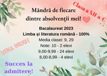 Elevii unei clase din Colegiul Mihai Eminescu au reușit să obțină o medie spectaculoasă la Bacalaureat, la română. 26 dintre ei au luat note peste 9