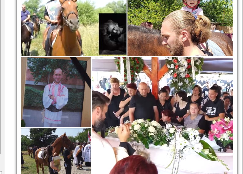 VIDEO. GALERIE. Sute de oameni l-au plâns ieri pe Paul, tânărul care a ars de viu pe un câmp din Săcădat. Spunea că vrea să fie condus pe ultimul drum de cai. Basil, calul lui Paul, a plâns