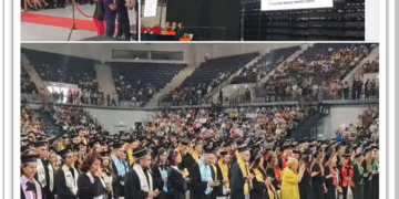 VIDEO.Emoție la cote înalte la Facultatea de Medicină Oradea.Nebunul de alb a devenit absolventul în negru! „Vă mulțumesc mamă și tată!”
