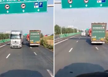 TIR pe contrasens pe autostrada A1 Timişoara – Nădlac