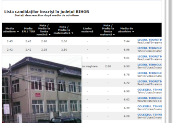 La liceu, la Bratca, la mate-info, un copil admis cu media 2,40 și 1,50 la matematică. Absolvise școala cu media 9