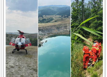 Bărbat înecat în zona lacului Laguna Albastră, salvat de ISU Bihor, internat stabilizat la Spitalul din Oradea