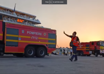 Pompierii conduși de colonelul Csilik Alexandru Adrian, prim-adjunctul inspectorului șef al ISU Bihor, în iadul din Rodos