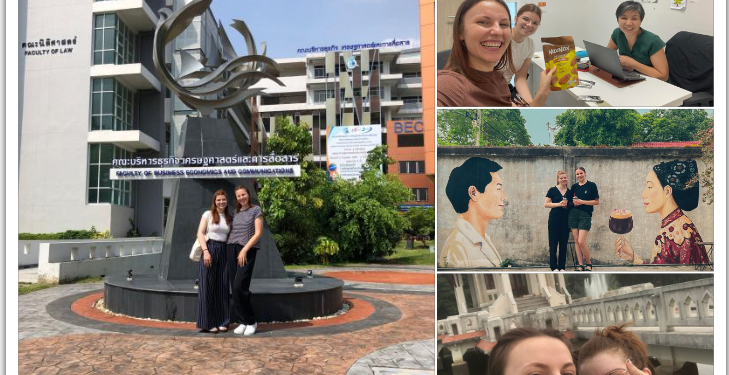 GALERIE.Două studente de la Științe Economice din Oradea, selectate să studieze în Thailanda. Simina și Simona, vedete la televiziunea Universității Naresuan