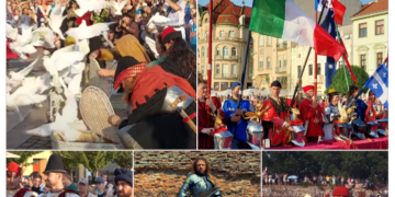 GALERIE.Cavalerii care participă la turnir și-au spus poveștile. A început Festivalul Medieval. Ce puteți vedea azi
