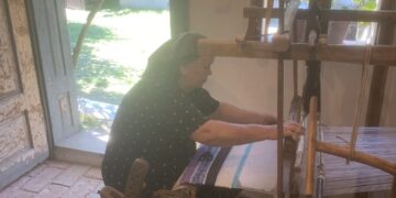 Șezătoare în curtea bunicii designerului Dorin Negrău. Ograda Anii Luchi din Husasău de Tinca în circuitul Nopții Muzeelor la Sate