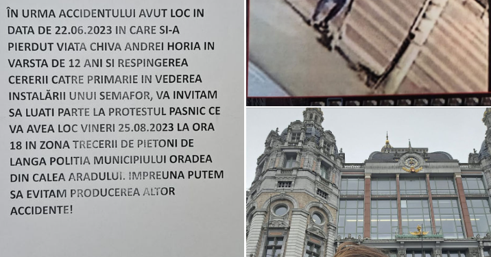 Își plânge copilul ucis pe trecerea de pietoni. Protest lângă sediul Poliției Municipale pentru ca alți copii să nu aibă soarta lui Horia