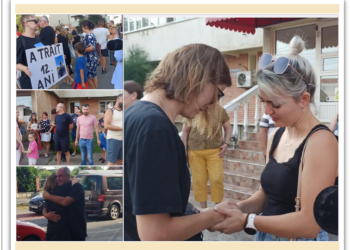 GALERIE.Părinții lui Andrei, cu inima cernită, susținuți de sute de orădeni la protestul de pe Calea Aradului. Pentru ca alți copii să nu moară pe cea mai periculoasă trecere de pietoni din Oradea