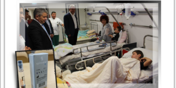 Primul aparat revoluționar  din România pentru tratarea arșilor,  pe secția dr. Florian Bodog. Aparatul pulveriza peste arsură un strat sintetic de piele artificială, dar trata numai arsuri până la gradul II.5 paturi pentru arși la Oradea