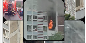 GALERIE. 7 oameni au primit îngrijiri medicale după incendiul de la Hotelul Mureș. Focul ar fi pornit de la un fier de călcat