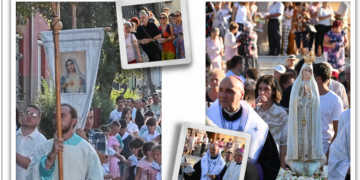 GALERIE. Mii de oameni la procesiunea cu statuia Fecioarei Maria de la Fatima