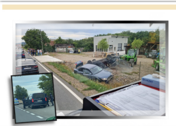 Păziți cu mascații după ce s-au răsturnat cu mașinile la intrarea în Oșorhei. Romii care s-au urmărit în trafic, la audieri