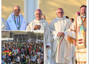 Episcopii Oradiei la cel mai mare  eveniment catolic din lume. PS Virgil Bercea și PS László Böcskei, slujbă alături de Papa, în fața a 2 milioane de pelerini