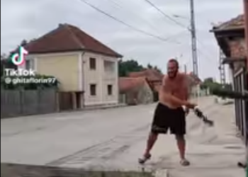 S-a filmat în timp ce trântea o pisică de trotuar. Tânăr de 23 de ani, reținut pentru schinguire