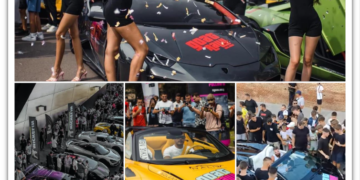 VIDEO. Desprinse din revistele cu mașini de lux: Lamborghini, Ferrari, McLaren. Raliul super mașinilor ajunge în Piața Unirii. Dorian Popa la volanul mașinii de 300.000 euro