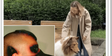 VIDEO. Omul care a cheltuit o avere să devină câine, prima ieșire în public