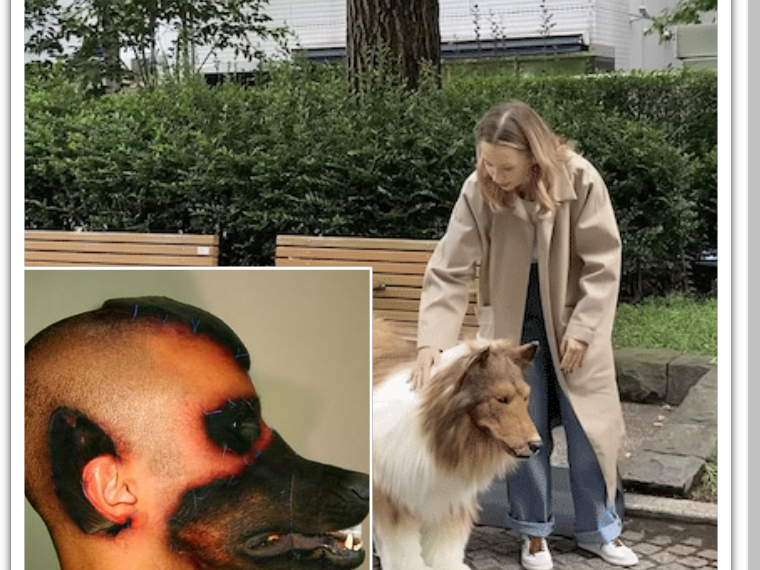 VIDEO. Omul care a cheltuit o avere să devină câine, prima ieșire în public