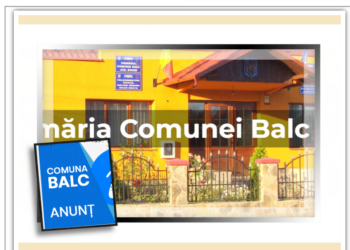 ANUNȚ: Comuna Balc intenționează să solicite de la ABA Crișuri obținerea unui aviz de gospodărire a apelor pentru ,,Construire teren de sport în com. Balc, sat Săldăbagiu de Barcău’’
