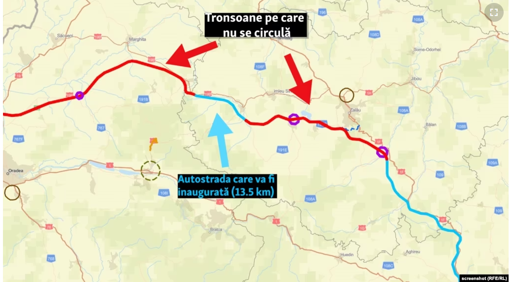 Autostrada care nu duce nicăieri Suplacu de Barcău- Nușfalău, inaugurată azi