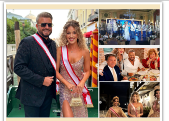 GALERIE. Cine e orădeanca cu care Botezatu s-a afișat la Balul Prinților și Prințeselor, patronat de Albert de Monaco, la Veneția