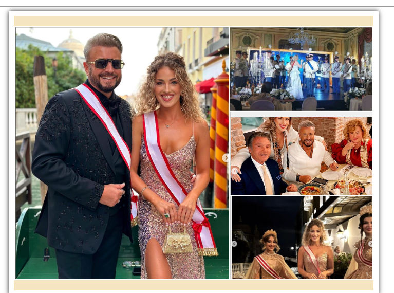 GALERIE. Cine e orădeanca cu care Botezatu s-a afișat la Balul Prinților și Prințeselor, patronat de Albert de Monaco, la Veneția