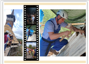 GALERIE. Prefectul Țiplea, „doctor” la Ambulanța pentru Monumente Bihor. „Ucenicul” unei familii de arhitecți care s-a mutat cu copiii pe șantierul bisericii de lemn din Luncșoara