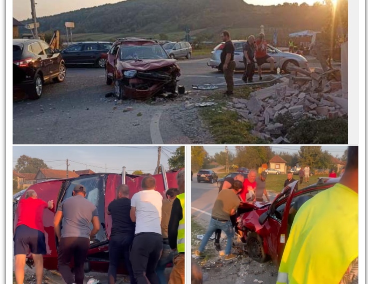 A intrat cu mașina în gardul unei locuințe din Hidișelu de Sus