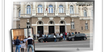 GALERIE. Protest în fața Parchetului de pe lângă Judecătoria Oradea după eliberarea lui Alexandru Buciuman, tânărul care a ucis un copil pe trecerea de pietoni