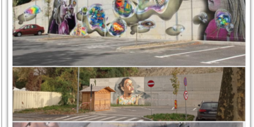 Patru artiști din Oradea dau culoare unei zone gri. Un desen mural de 660 mp va trezi copilul interior al celor care merg în zona Parcului Brătianu