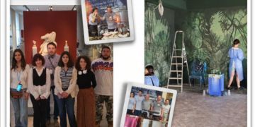 Generații de elită la Faculatea de Arte. Studenții orădeni au pictat în frescă restaurantul unei fabrici de sticlă din Germania. Au primit recomandări de colaborare și premii în bani