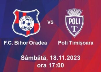 Ziua derby-ului. FC Bihor-Poli Timișoara, „derby-ul vestului” din Liga 3 se joacă în nocturnă