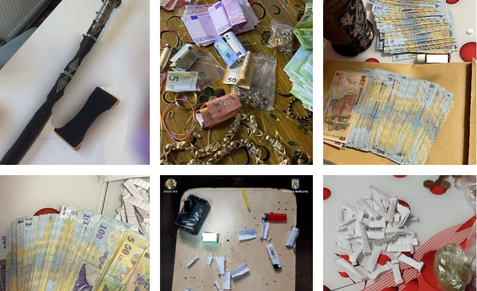 Cei 7 suspecți de trafic de droguri, preparate chiar de ei prin pulverizarea substanței active pe diferite materii vegetale sau ceaiuri, unii după gratii, alți în control judiciar. Sume impresionante de bani ridicate la percheziții