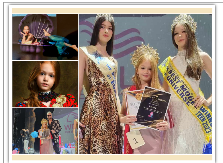 GALERIE. Kids Top Model 2023 Kassandra Cristian va reprezenta România la Word Chiampionship of Performing Arts