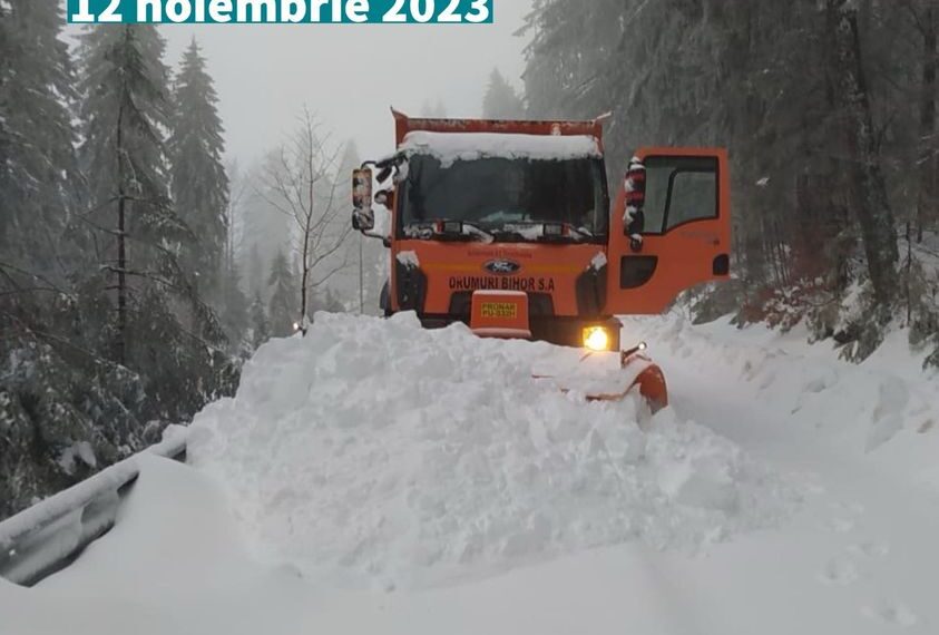 A nins la Vârtop, Arieșeni, Padiș, Budureasa , Stâna de Vale. Au intervenit utilajele de deszăpezire