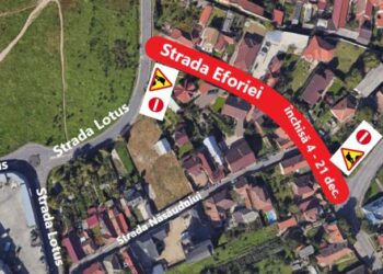 Circulația pe mai multe străzi din Oradea , închisă