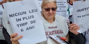 Protestul grefierilor la sediul Înaltei Curţi de Casaţie şi Justiţie