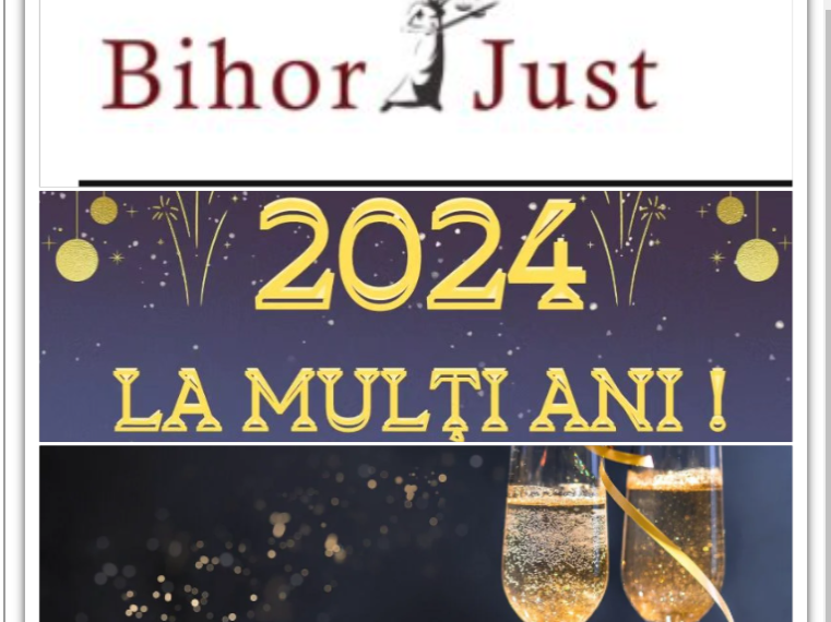 BihorJust.ro vă dorește LA Mulți Ani! Un 2024 prosper cu sănătate și fericire!