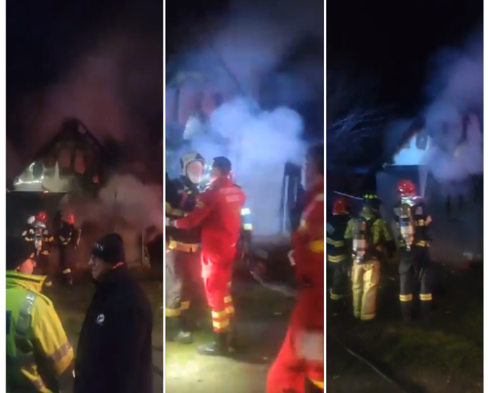 Incendiu transmis în direct pe facebook. Un vârstnic ardea în casă în timp ce opoziția locală făcea circ electoral